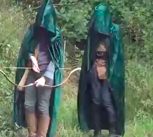 Original Cloaks (I'm the one with the bow, pretending I have an arrow on it)