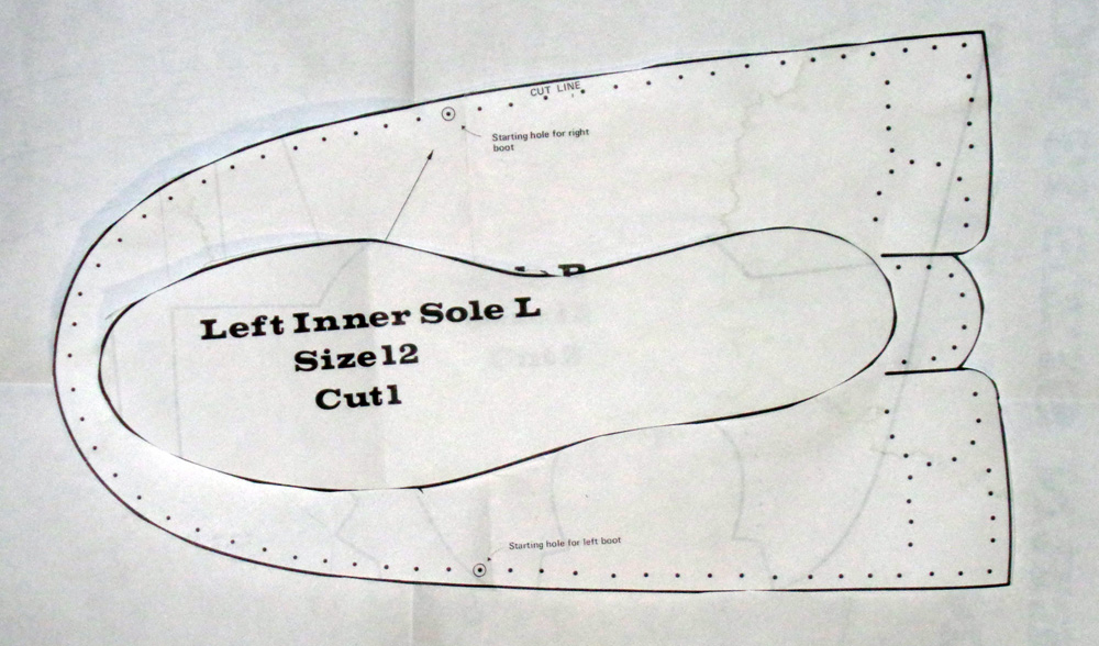 Tandy's idea of how the sole should fit.